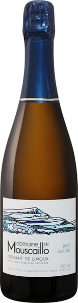 Игристое вино Domaine de Mouscaillo, Cremant de Limoux AOP Brut Nature, 2020