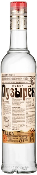 Водка "Пузырек", 0.5 л