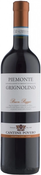Вино Cantine Povero, Grignolino Buon Paggio, Piemonte DOC, 2023