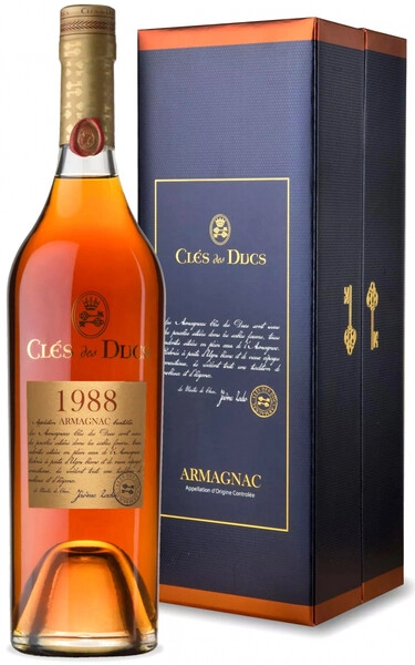 Арманьяк Cles des Ducs Millesime, Armagnac AOC, 1988, gift box, 0.7 л