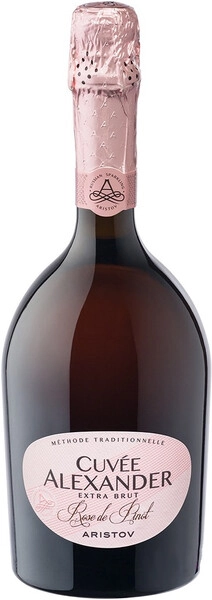Игристое вино Aristov. Cuvee Alexander Rose de Pinot Extra Brut