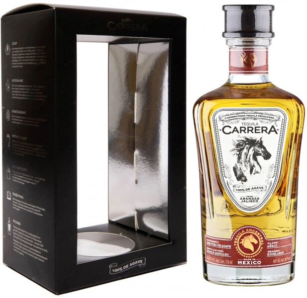 Текила "Carrera" Anejo, gift box, 0.75 л