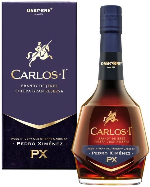 Бренди Osborne, Carlos I Pedro Ximenez, gift box, 0.7 л
