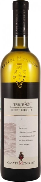 Вино Casata Monfort, Pinot Grigio, Trentino DOC, 2021