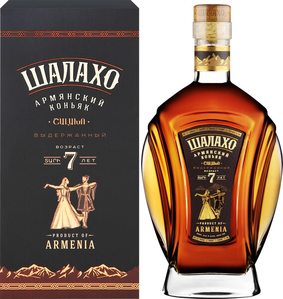 Коньяк Веди Алко, "Шалахо" КВ 7-летний, в подарочной коробке, 0.5 л