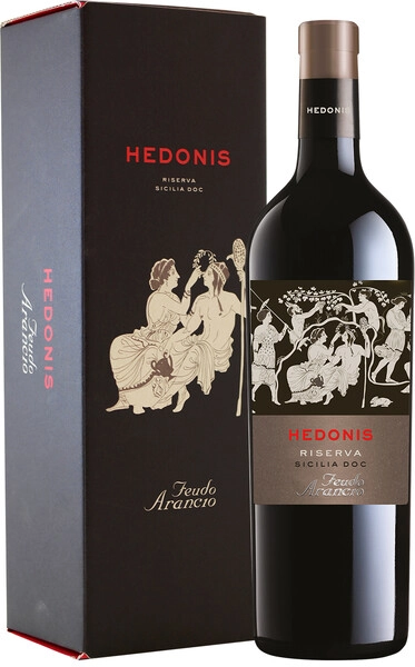 Вино Feudo Arancio, Hedonis Nero d'Avola, Riserva, Sicilia DOC, 2015, gift box