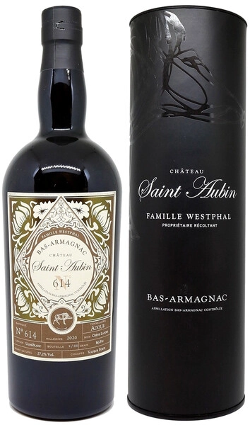 Арманьяк Saint Aubin №614 Ugni Blanc, Bas-Armagnac AOC, 2020, gift box, 0.7 л