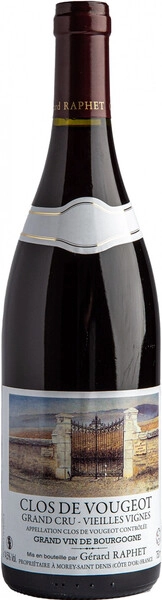 Вино Gerard Raphet, Clos de Vougeot Grand Cru Vieilles Vignes AOC, 2021