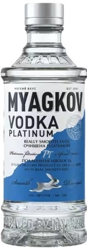 Водка "Мягков" Платиновая, 0.5 л