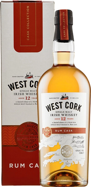 Виски West Cork Rum Cask 12 Years, gift box, 0.7 л