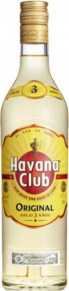 Ром "Havana Club" Anejo 3 Anos (37,5%), 0.7 л