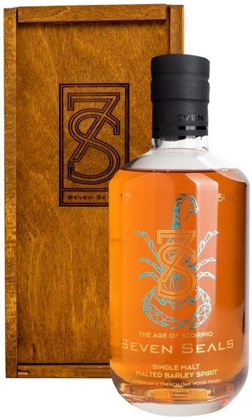 Виски Seven Seals Zodiac The Age of Scorpio Single Malt, wooden box, 0.5 л