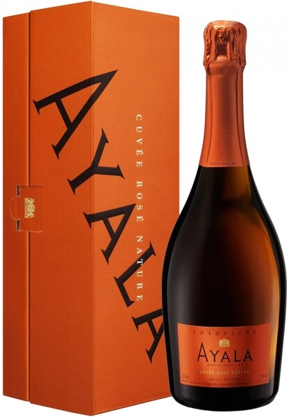 Шампанское Ayala, Cuvee Rose Nature Brut AOC, gift box