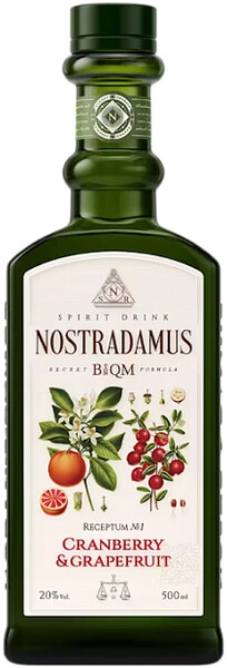 Ликер "Nostradamus" Cranberry & Grapefruit, 0.5 л