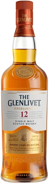 Виски The Glenlivet 12 Years Old Excellence, 0.7 л