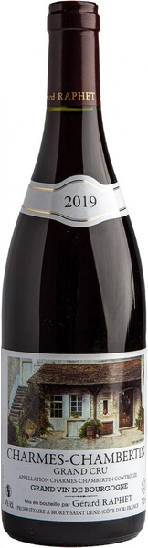 Вино Gerard Raphet, Charmes-Chambertin Grand Cru AOC, 2019