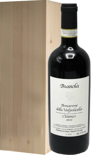 Вино Tommaso Bussola, Amarone della Valpolicella Classico DOCG, 2016, wooden box, 3 л