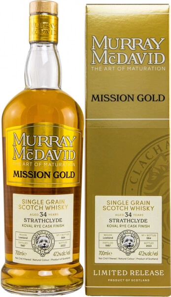 Виски Murray McDavid, Mission Gold Strathclyde 34 Years Old, gift box, 0.7 л