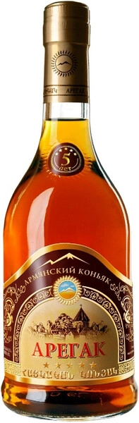 Армянский коньяк "Арегак" 5 Звезд, 0.5 л