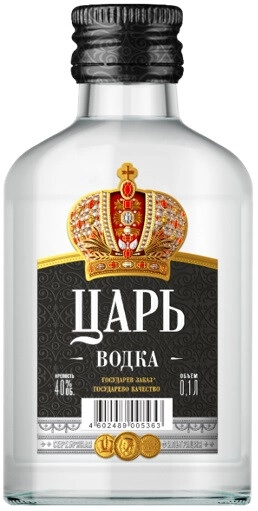 Водка "Царь", фляжка, 100 мл