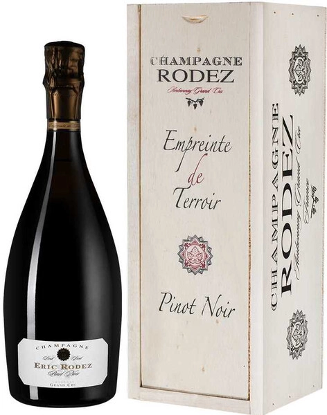 Шампанское Champagne Rodez, Pinot Noir Grand Cru Brut, Champagne AOC, 2009, wooden box