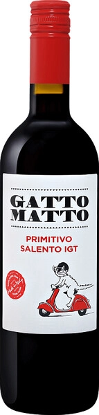 Вино Villa degli Olmi, Gatto Matto Primitivo, Salento IGT, 2020