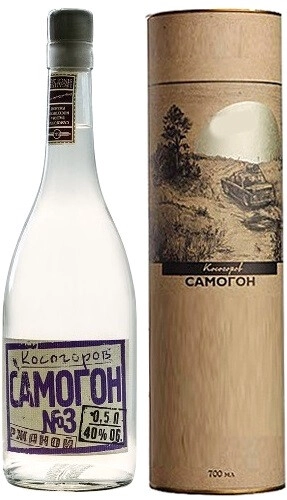 Водка Косогоров самогон №3 Ржаной, в подарочной тубе, 0.7 л