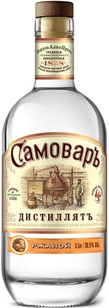 Водка Самовар Ржаной, 0.5 л