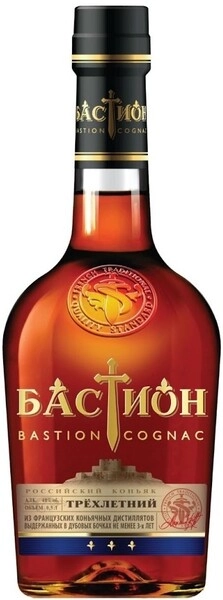 Коньяк Бастион 3 года выдержки, 0.5 л