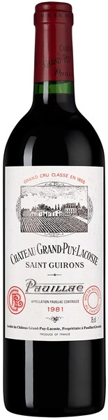 Вино Chateau Grand-Puy-Lacoste, Pauillac AOC, 1981