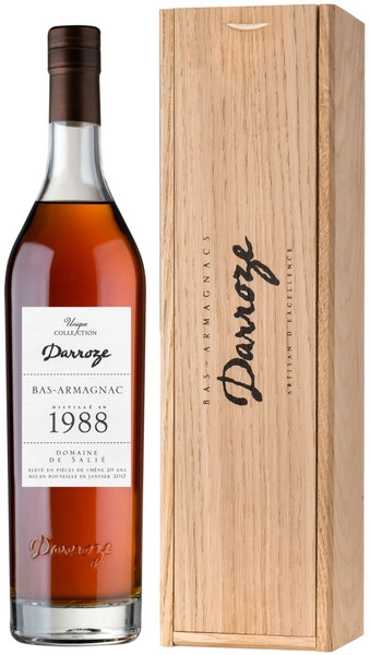 Арманьяк Darroze, Bas-Armagnac Unique Collection, 1988, wooden box, 0.7 л
