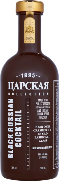 Ликер Царская Коллекция Блэк Рашн, коктейль, 0.5 л