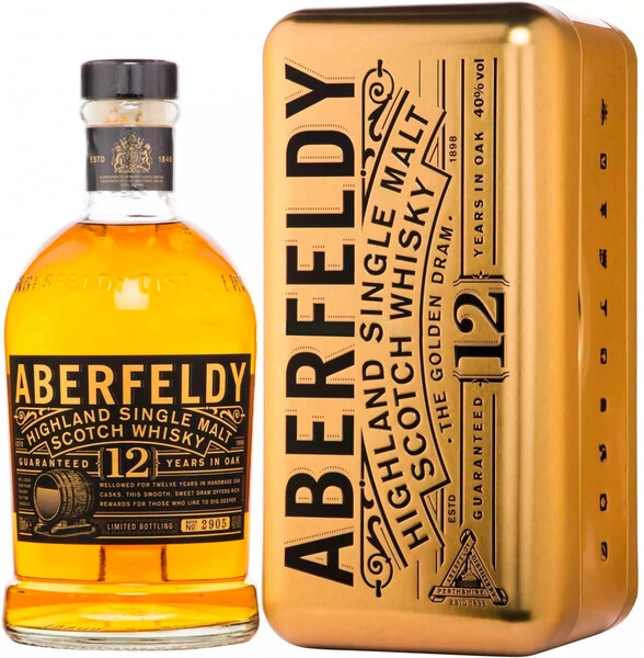 Виски Aberfeldy 12 Years Old, metal box, 0.7 л