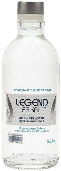 Вода Legend of Baikal Sparkling, 0.33 л