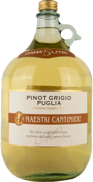 Вино Caldirola, Maestri Cantinieri Pinot Grigio, Puglia IGP, 5 л