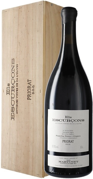 Вино Mas Martinet, Els Escurcons, Priorat DOQ, 2018, wooden box, 1.5 л