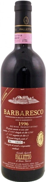 Вино Falletto, Barbaresco DOCG Asili Riserva, 1996