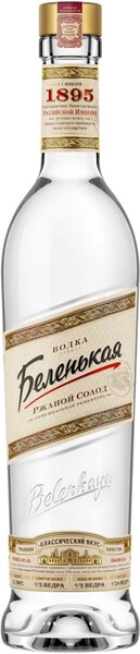 Водка Беленькая Ржаной Солод, 0.5 л