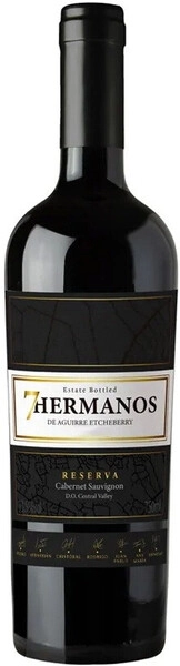Вино 7 Hermanos Cabenet Sauvignon Reserva, 2021