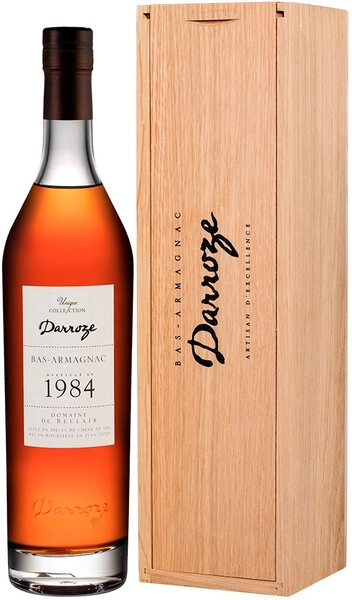 Арманьяк Darroze, Bas-Armagnac Domaine de Bellair, 1984, wooden box, 0.7 л