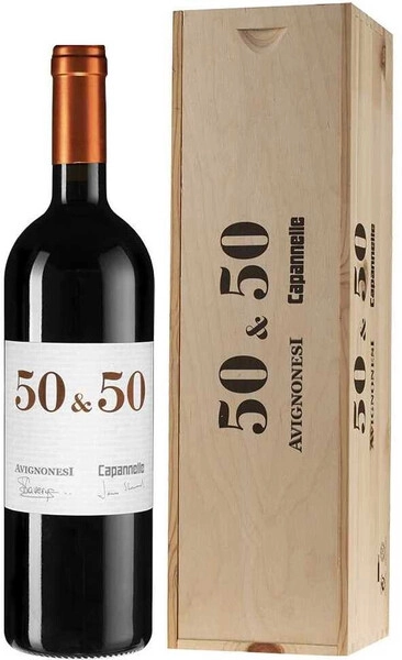 Вино Avignonesi-Capannelle, 50 & 50, Toscana IGT, 2019, wooden box