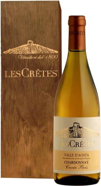 Вино Les Cretes, Chardonnay Cuvee Bois, 2014, wooden box, 1.5 л
