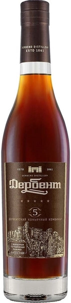 Коньяк Дербент 5 звездочек, 0.5 л