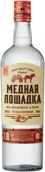 Водка Медная Лошадка на Подовом Хлебе, 0.7 л