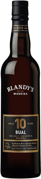 Вино Blandy's Bual Medium Rich 10 Years Old, 0.5 л