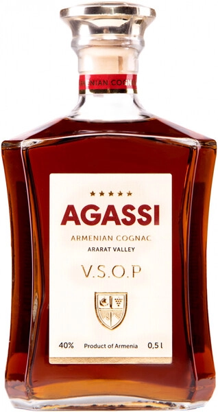 Коньяк Agassi V.S.O.P, 0.5 л