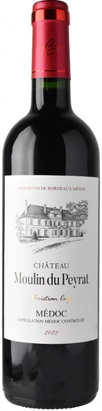 Вино Chateau Moulin du Peyrat, Medoc AOC, 2022