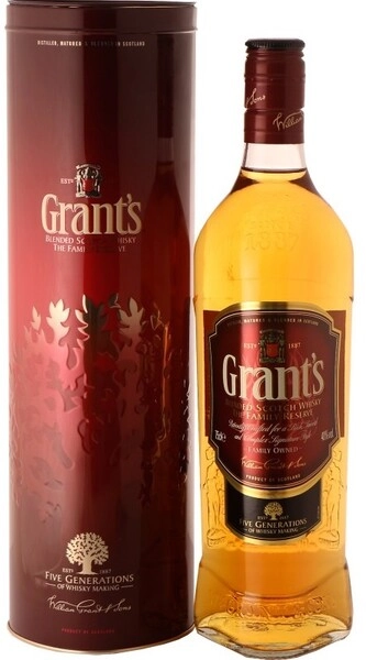 Виски Grant's, Family Reserve, metal tube, 0.75 л