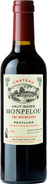 Вино Chateau Haut-Bages Monpelou, Pauillac AOC, 2017, 375 мл