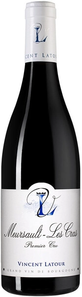 Вино Vincent Latour, Meursault-Les Cras 1-er Cru AOC, 2018